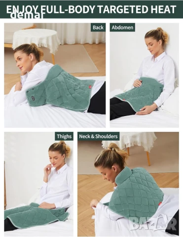 Безжична нагревателна подложка Vofuoti за врата и раменете, претеглена, 33,2x25,8x10,1 см; 1,14 кг, снимка 6 - Масажори - 51404127