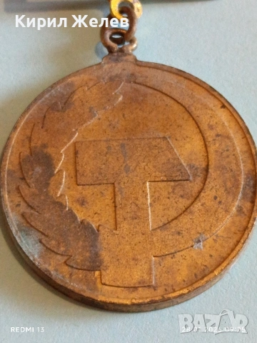 Стар медал 80г. РЕВОЛЮЦИОННО ПРОФСЪЮЗНО ДВИЖЕНИЕ в БЪЛГАРИЯ 22306, снимка 3 - Антикварни и старинни предмети - 53253802