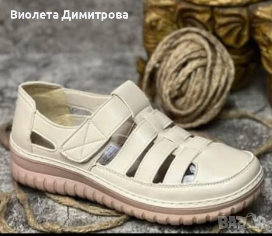 Дамски затворени сандали за широки крака 37-42, снимка 4 - Сандали - 50502404