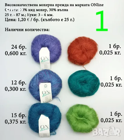 Евтини прежди в малки количества - нови и остатъци 