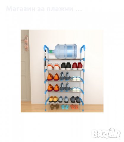 СТЕЛАЖ ЗА ОБУВКИ, МЕТАЛ И ПЛАСТМАСА, 6 НИВА - код 2210, снимка 8 - Етажерки - 34204477
