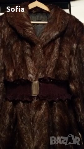 Естестен косъм Визон-нутрия дълго 122см палто