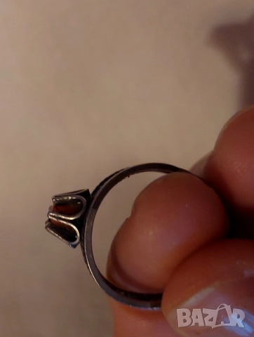 красив пръстен с кехлибар , снимка 5 - Пръстени - 51756510