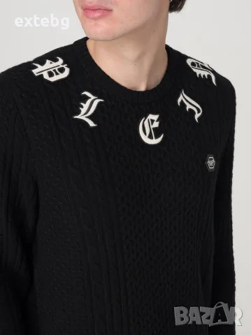 PHILIPP PLEIN оригинален нов вълнен пуловер с кашмир XL