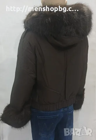 Дамска къса парка кафява, снимка 4 - Якета - 56131915