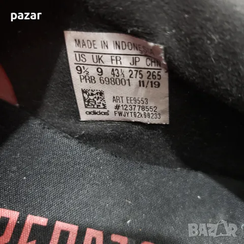 ADIDAS EE9553 Predator 20.2 Fg Demonskin Оригинални Калеври Бутонки 42-42.5 27см, снимка 7 - Спортни обувки - 47465482