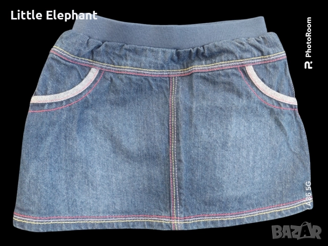 Дънкова поличка деним за момиченце на 12-18 мес,Англия/нова