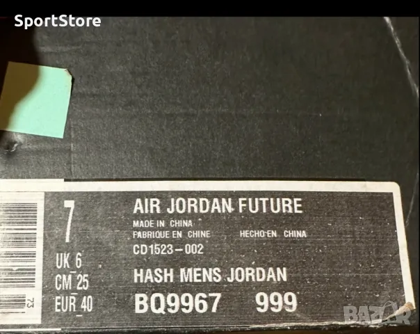 Jordan Air Future Triple black 40 номер, снимка 7 - Спортни обувки - 49209755