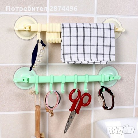 2087 Стенна закачалка с 6 бр. подвижни куки за баня или кухня, снимка 7 - Други стоки за дома - 34988900