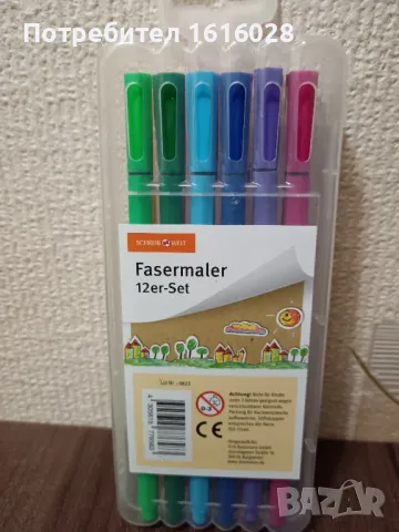 Комплект от 12 броя фулмастери. 