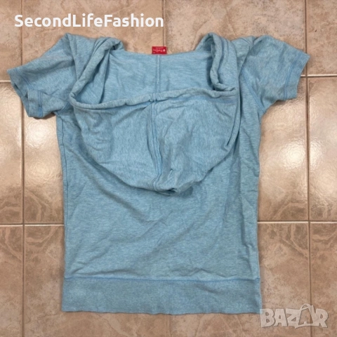 Дамски суичър с къс ръкав Bjorn Borg цветен цип размер XS син, снимка 5 - Суичъри - 52516633