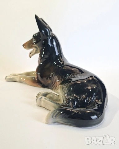 Порцеланова фигура на куче немска овчарка, снимка 4 - Статуетки - 53899927