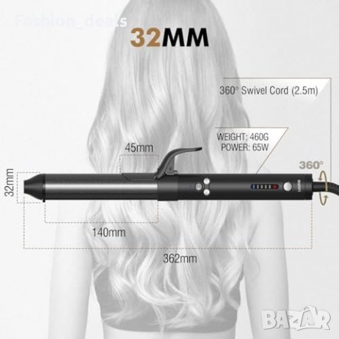 Нова Маша Luxspire Автоматична 32мм Нано Титан Йонизация Прическа Подарък жена, снимка 2 - Маши за коса - 42834284