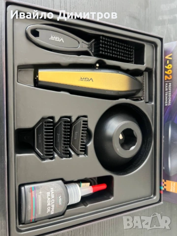 Професионална машинка за подстригване VGR-992 9000RPM, снимка 3 - Тримери - 54216459