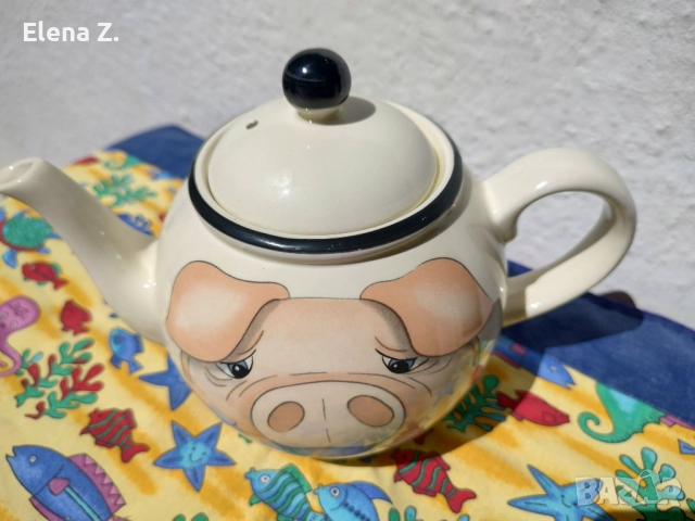 Винтидж чайник Back to Front Pig на Arthur Wood, снимка 2 - Колекции - 52344797