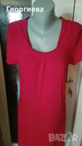 Червена еластична рокля от трико👗🍀S,M👗🍀арт.618, снимка 2 - Рокли - 29649201