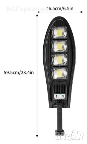 Качествена соларна LED лампа 1600w със сензор, снимка 2 - Лед осветление - 52019115