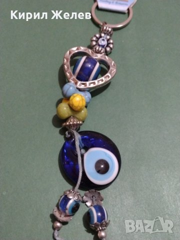 Ключодържател много красив стилен сувенир от Гърция стъкленото око на Назар амулет - 9470, снимка 4 - Други - 31205767