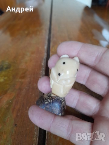 Стара фигурка Жаба, снимка 3 - Колекции - 42908933