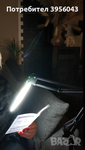 Нова LED лупа 10X 3-в-1 с осветление, стойка и щипка, снимка 5 - Настолни лампи - 53904174