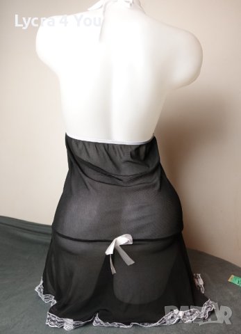 S/M секси костюм за ролеви игри - домашна прислужница/камериерка, снимка 6 - Бельо - 42146505