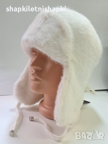 Дамска шапка лукс,ангора,вълна - 113