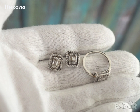 SWAROVSKI комплект ,сребро 925, снимка 4 - Бижутерийни комплекти - 52344520