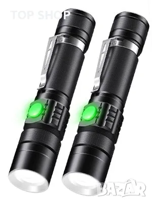 BUCASA Акумулаторни фенерчета S2500, супер ярки LED тактически фенерчета с висок лумен, 3 режима, снимка 3 - Къмпинг осветление - 49092999