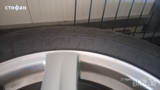 гуми с джанти субару 225 60 17 дот 24, снимка 2 - Гуми и джанти - 51795484