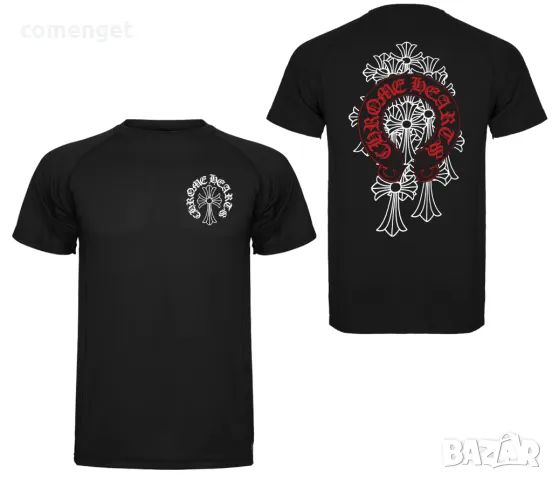 NEW 2025! Мъжки тениски с CHROME HEARTS принт - 4 МОДЕЛА! Или С ТВОЯ идея!, снимка 1 - Тениски - 49106672