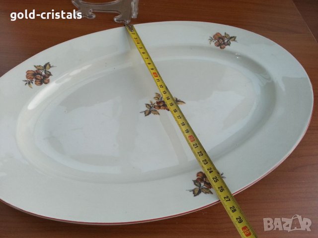 Стар български порцелан плато, снимка 4 - Антикварни и старинни предмети - 33760813