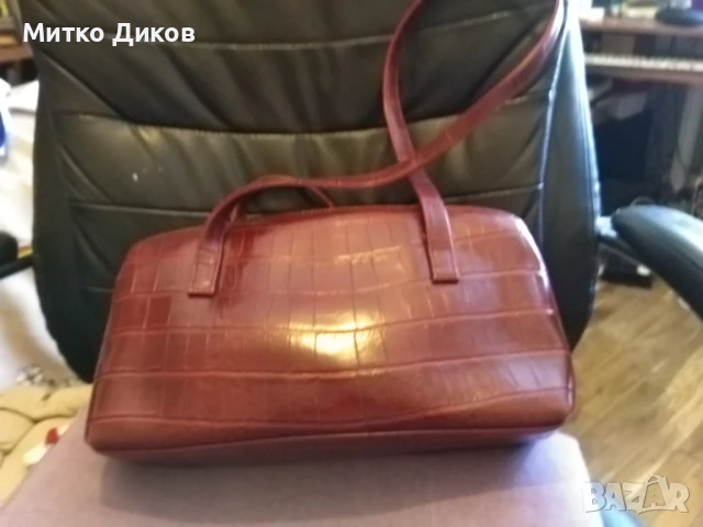 Женска чанта нова през рамо маркова на Джорджио Ферра естестевна кожа 34х18х9см, снимка 6 - Чанти - 51009029