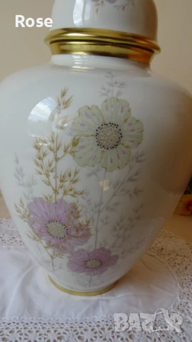 Голям винтидж джинджифилов буркан, ваза с капак-PRM Jaeger , снимка 13 - Вази - 51170226