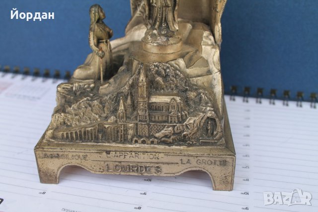 Стара метална фигурка с латерна -мелодия ''Ave Maria", снимка 4 - Колекции - 40485620