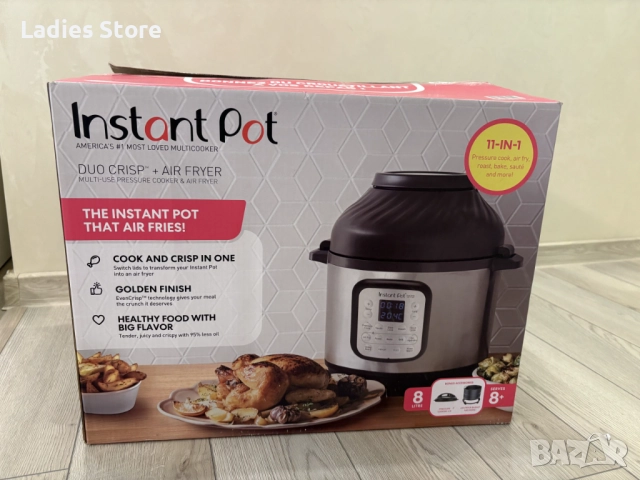 Instant Pot DUO CRISP + AIR FRYER, снимка 2 - Мултикукъри - 52140556