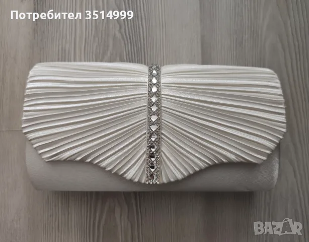 официална чанта / клъч сребърна