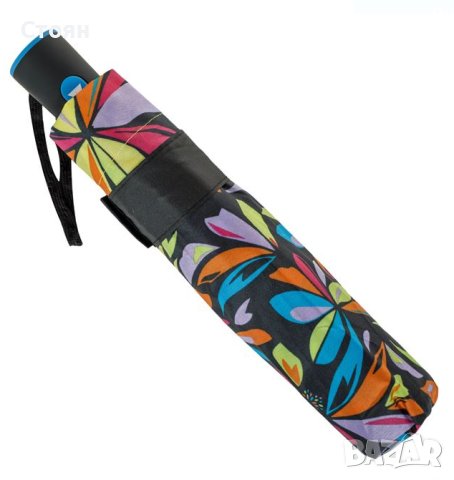 Aвтоматичен чадър за дъжд с цветни цветя 30,5 см, снимка 4 - Други - 42877636