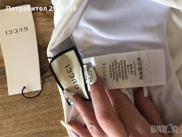 Цял Бански Гучи ХС,С*бял Gucci, снимка 3 - Бански костюми - 31965252