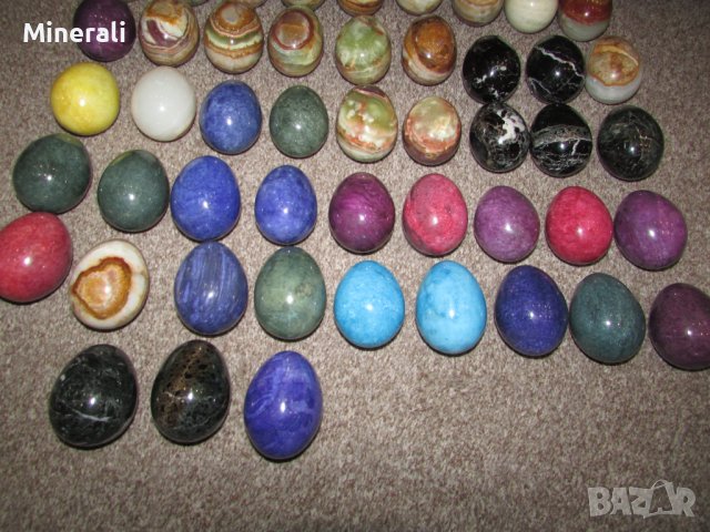 Яйца от фисили, минерали, оникс мрамор, за Великден, снимка 3 - Други ценни предмети - 44491690
