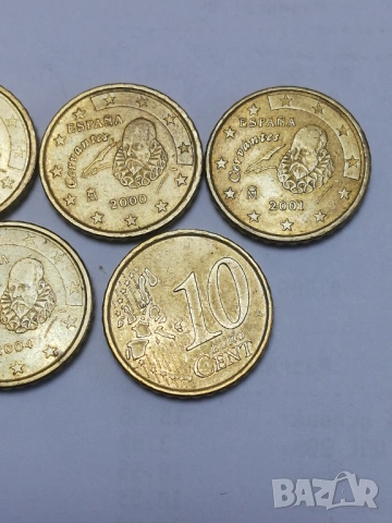лот от 10 евро-цента Испания различни години, снимка 7 - Нумизматика и бонистика - 53935936