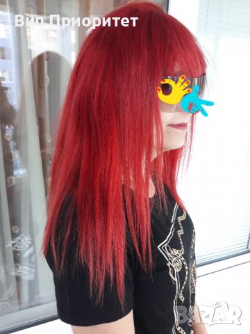 Червена дълга естествена коса, качествена , висок клас , снимка 11 - Аксесоари за коса - 38385270