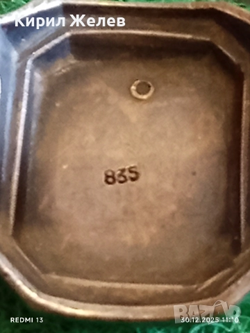 Старинен сребърен пръстен печат с монограм майсторска изработка 51816, снимка 5 - Пръстени - 52934381