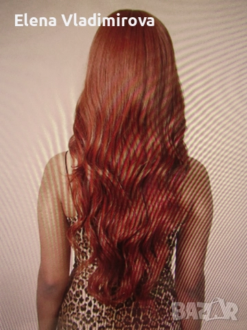 Нова Стилна Перука В Меден Цвят, снимка 4 - Аксесоари за коса - 52483789