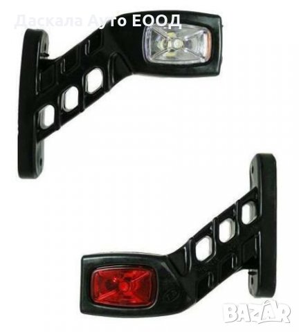 2 бр. Лед LED Диодни рогчета с 3 светлини , 12-24V , ВК119 , снимка 2 - Аксесоари и консумативи - 35528528