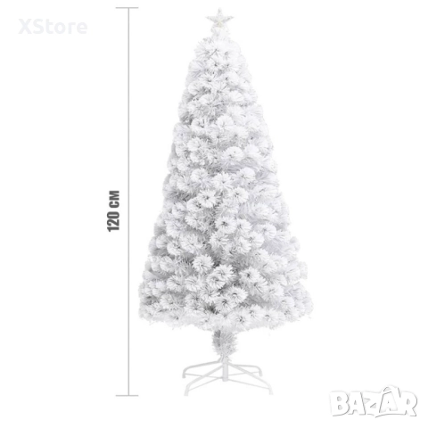 Изкуствена коледна елха - бяла, снимка 4 - Декорация за дома - 51829059