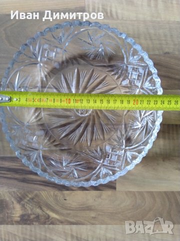 Старинна кристална фруктиера 24/8, / Antique crystal fruit bowl, снимка 4 - Антикварни и старинни предмети - 36691149