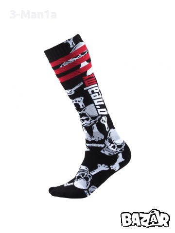 ТЕРМО ЧОРАПИ O'NEAL PRO MX CROSSBONES BLACK WHITE, снимка 2 - Спортна екипировка - 44633337