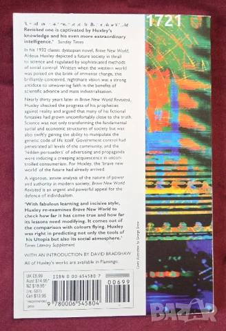 Brave New World Revisited, снимка 3 - Художествена литература - 54244033