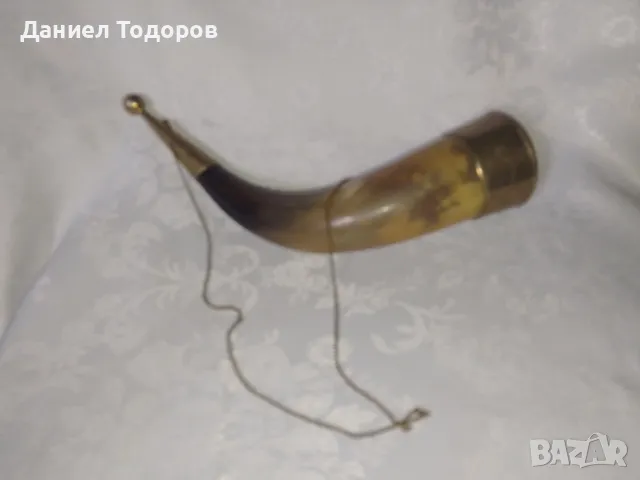 Стар Рог с Бронзов Обков, Чаша  от рог, снимка 14 - Декорация за дома - 49482747