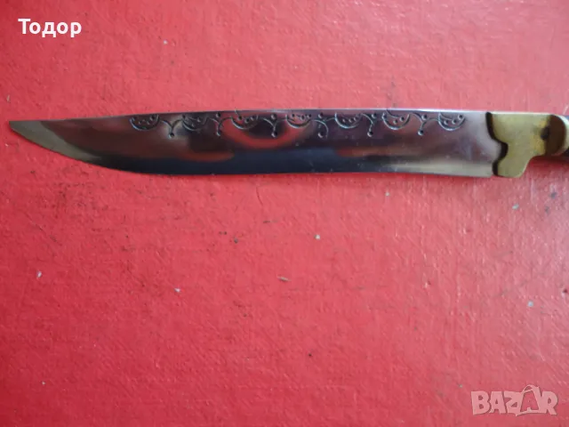 Ергенски нож каракулак рог гравюри , снимка 7 - Ножове - 48351936
